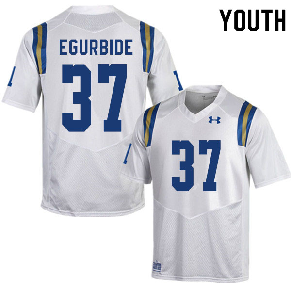 Youth #37 Lucas Egurbide UCLA Bruins College Football Jerseys Sale-White
